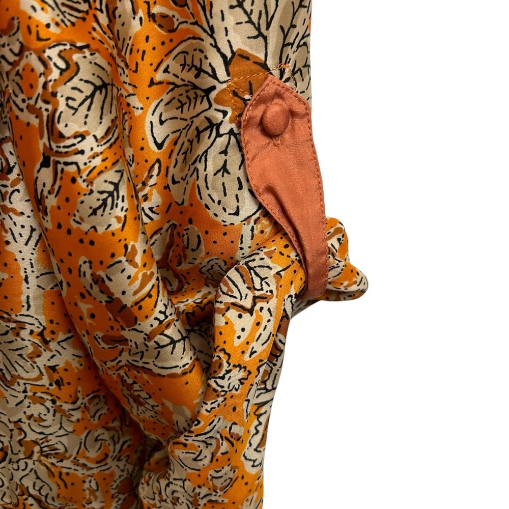 ✨3/$15 Banana Republic Heritage Boho Floral Top Button Front Peplum Blouse - Picture 6 of 13